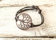 Tree of Life Leather Boho Spiritual Symbol Meaning Simple Distressed Bracelet