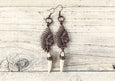 Tribal Earrings, Native Earrings, Indian Chief Earrings, Native American Earrings, Bohemian Earrings, Western Earrings, E114