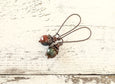 Green Agate Earrings, Cute Gemstone Earrings, Dangle Earrings, Boho Simple Earrings, Green Stone Earrings, Agate Earrings, E125.3