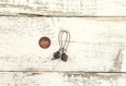 Brown Stone Earrings, Cute Gemstone Earrings, Bronzite Dangle Earrings, Simple Boho Earrings, Simple Brown Earrings, E125.5