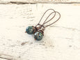 Blue Jasper Earrings, Cute Gemstone Earrings, Dangle Earrings, Boho Simple Earrings, Blue Stone Earrings, Jasper Earrings, E125.6