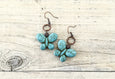 Butterfly Earrings, White Butterfly Earrings, Bohemian Earrings, Blue Stone Earrings, White Blue Earrings, Butterfly Jewelry, E134.2