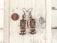 Ethnic Tribal Earrings, African Clay Earrings, Bohemian Gypsy Earrings, Egyptian Stamped Earrings, Rustic Earthy Earrings, E048