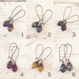 Green Agate Earrings, Cute Gemstone Earrings, Dangle Earrings, Boho Simple Earrings, Green Stone Earrings, Agate Earrings, E125.3