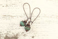 Green Stone Earrings, Cute Gemstone Earrings, Dangle Earrings, Boho Simple Earrings, Simple Green Earrings, Aventurine Earrings, E125.4