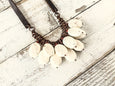 White Stone Necklace, Statement Necklace, Boho Earthy Necklace, Gift Necklace, Blue Stone Necklace, N110.4