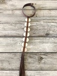 Boho Tribal Native Stone Leather Fringe Long Gypsy Necklace