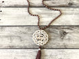 Jade Tassel Necklace, Boho Statement Necklace, Carved Bat Necklace, Long White Bohemian Necklace