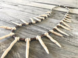 Tribal Boho Native Bone Teeth Necklace