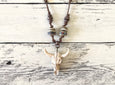 Skull Bone Tribal Unisex Leather Necklace