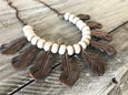 Boho Feather Tribal Ethnic Native Necklace