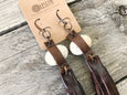 Boho Long Leather Fringe Tribal Native Earrings