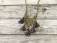Chainmail Boho Gypsy Colorful Tassel Chain Necklace