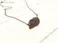 Leaf Symbol Boho Copper Pendant Necklace