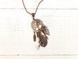 Tree of Life Feather Arrow Tribal Boho Gypsy Symbol Necklace