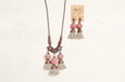 Coral Tassel Pink Ethnic Boho Gypsy Statement Necklace