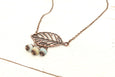 Leaf Amazonite Boho Copper Long Pendant Necklace
