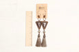 Labradorite Leather Tassel Long Ethnic Earrings
