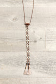 Long Boho White Tassel Gypsy Necklace