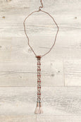 Long Boho Brown Tassel Gypsy Necklace