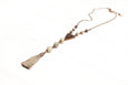 Labradorite Leather Tassel Long Ethnic Necklace