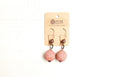 Coral Pink Boho Gypsy Rustic Earrings