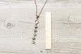 Labradorite Boho Necklace, Gray Statement Raw Gypsy Stone Gemstone Grey Black Loop Unique Bohemian Chic Handmade Pendant Earring Jewelry Set
