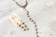 Antique Gold Hematite Tassel Leather Necklace - Matte Metallic Bronze Brass Boho Statement Gypsy Stone Choker Gemstone Bohemian Chic Jewelry