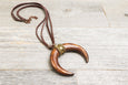 Dark Brown Horn Tribal Boho Necklace - Gypsy Hippie African Bone Earthy Native American Indian Statement Bohemian Ethnic Handmade Jewelry
