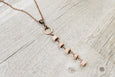 Moonstone Boho Necklace - Peach Cream Statement Raw Gypsy Stone Gemstone Cute Loop Unique Bohemian Chic Handmade Pendant Earring Jewelry Set