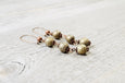 Antique Gold Hematite Earrings - Matte Metallic Bronze Brass Boho Statement Long Gypsy Stone Gemstone Bohemian Chic Necklace Jewelry Set