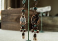 Boho Spirit, Gypsy Metal Earrings, Ethnic African Earrings, E021