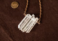 Quartz Boho Pendant, Gypsy Quartz Spikes Necklace, N035