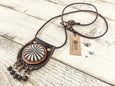 Long Leather Necklace, Boho Necklace, Leather Gypsy Necklace, Hippie Style Jewelry, N100