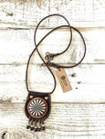 Long Leather Necklace, Boho Necklace, Leather Gypsy Necklace, Hippie Style Jewelry, N100